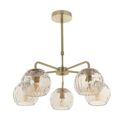 Endon 91969 - Lustre à tige DIMPLE 5xE14/7W/230V doré