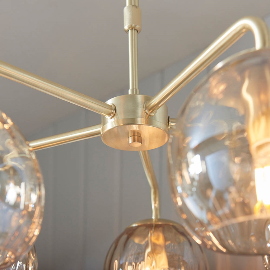 Endon 91969 - Lustre à tige DIMPLE 5xE14/7W/230V doré