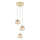 Endon 91971 - Suspension sur câble DIMPLE 3xE14/7W/230V doré/beige fumé