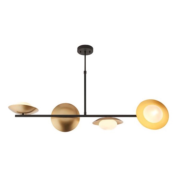 Endon 92036 - Suspension sur câble RUFFLE 4xG9/3W/230V laiton/noir