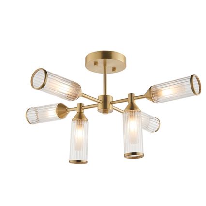 Endon 92213 - Lustre sur tige TOUR 6xG9/3W/230V laiton