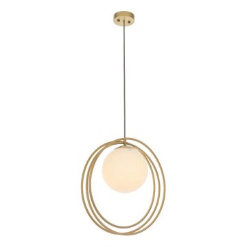 Endon 92488 - Suspension sur câble EMILIO 1xE27/10W/230V doré/blanc