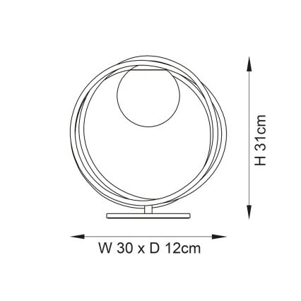 Endon 92491 - Lampe de table EMILIO 1xG9/3W/230V dorée/blanche