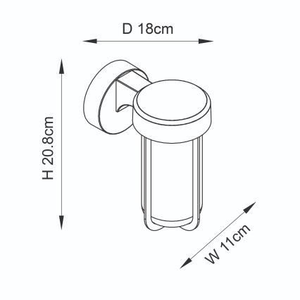 Endon 92859 - Applique murale pour salle de bains 1xE27/6W/230V IP44 noire