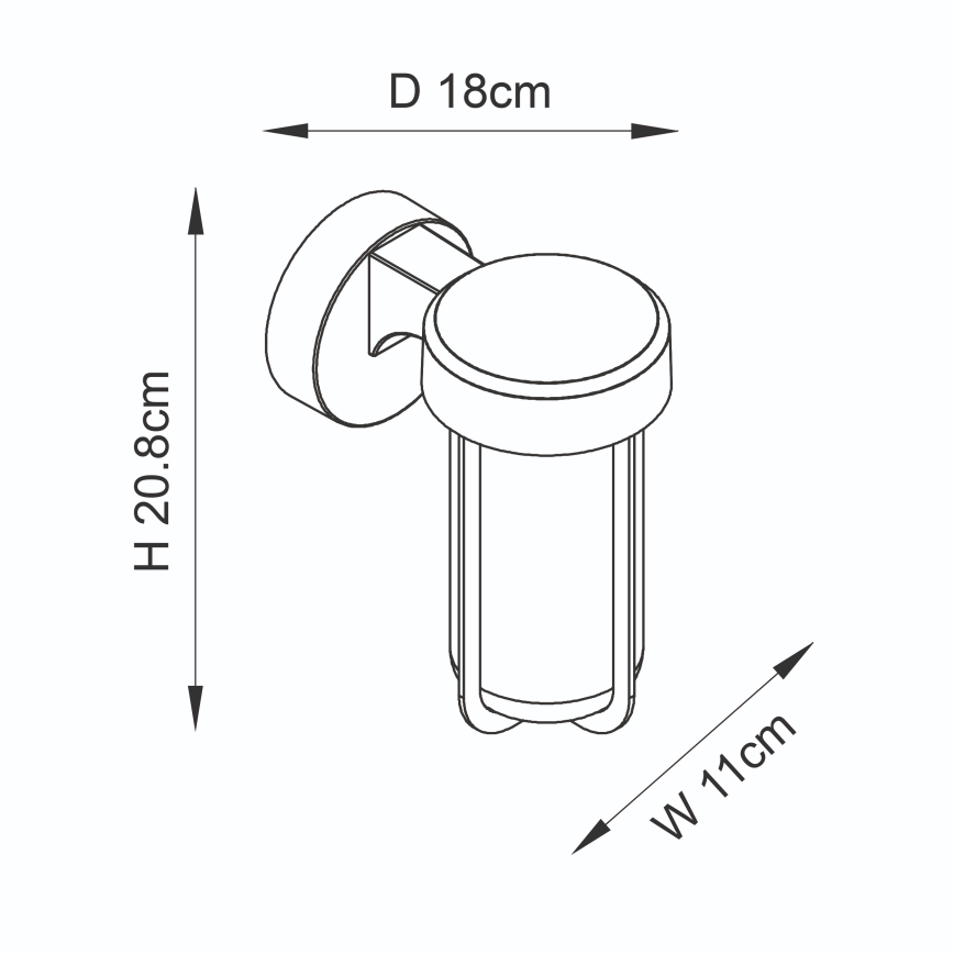 Endon 92859 - Applique murale pour salle de bains 1xE27/6W/230V IP44 noire