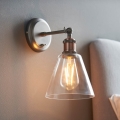 Endon 92874 - Spot mural HAL 1xE27/10W/230V bronze/cuivre/transparent