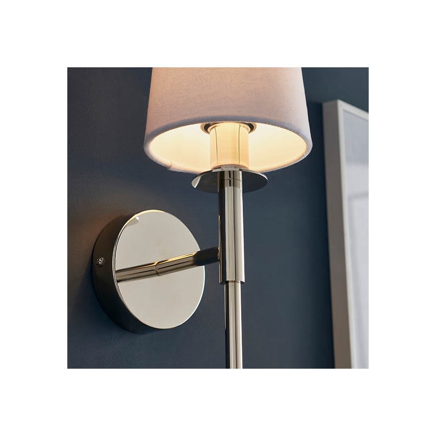 Endon 92949 - Applique murale 1xE14/6W/230V blanche/chrome brillant