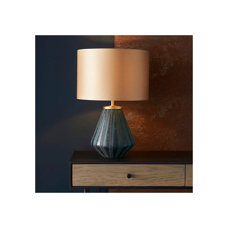 Endon 93059 - Lampe de table ALYSSIA 1xE27/10W/230V dorée/bleue