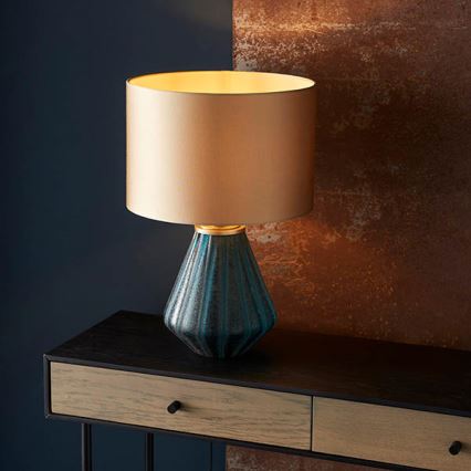 Endon 93059 - Lampe de table ALYSSIA 1xE27/10W/230V dorée/bleue