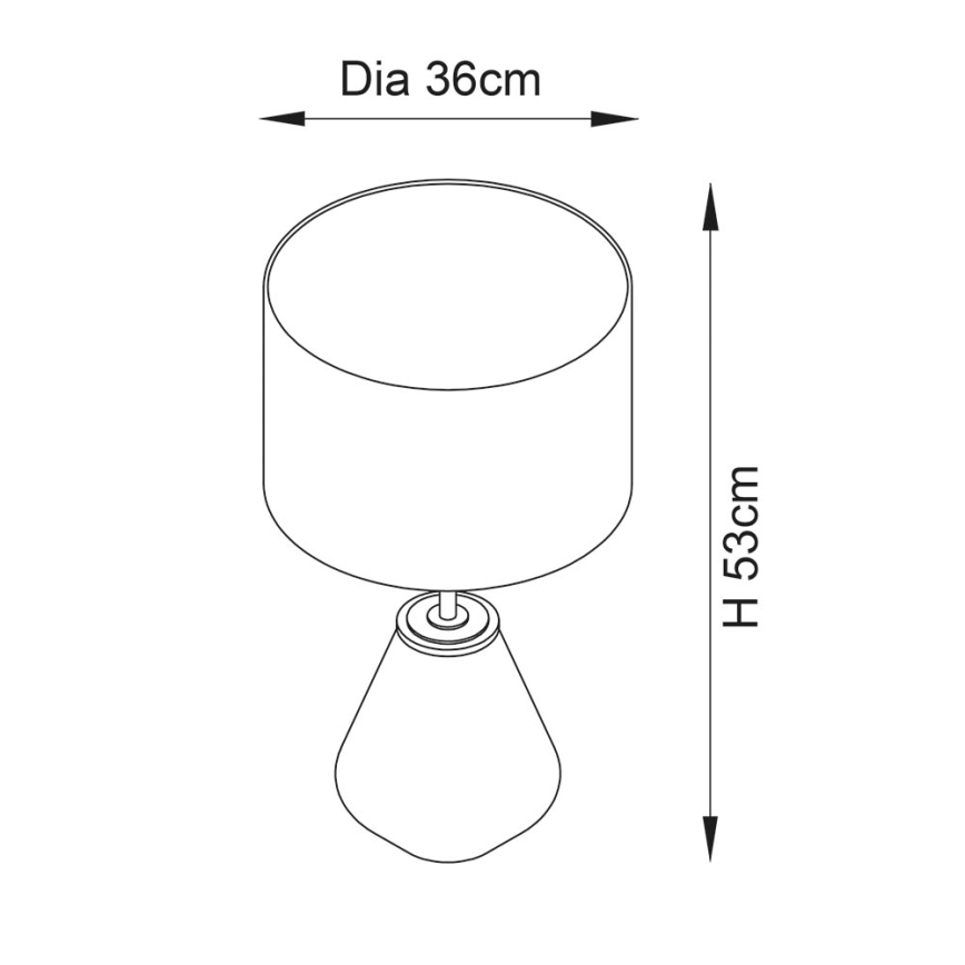 Endon 93059 - Lampe de table ALYSSIA 1xE27/10W/230V dorée/bleue