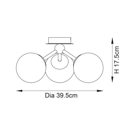 Endon 93489 - Plafonnier pour salle de bains FRIO 3xG9/3W/230V IP44 noir
