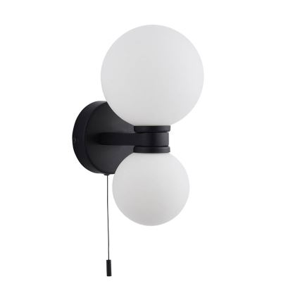 Endon 93523 - Applique murale pour salle de bains PULSA 2xG9/3W/230V IP44 noire