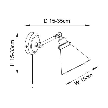 Endon 93854 - Spot mural pour salle de bain FARADAY 1xG9/3W/230V IP44 doré