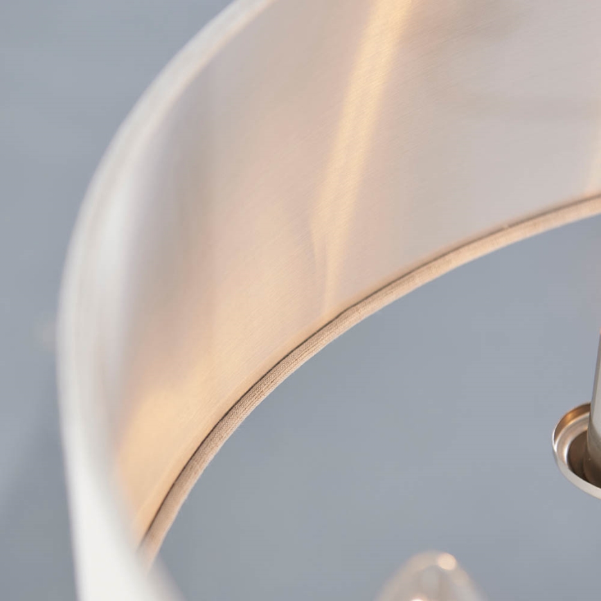 Endon 94357 - Suspension à chaîne HIGHCLERE 6xE14/40W/230V Ø 55 cm beige/chrome mat