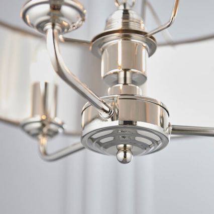 Endon 94377 - Suspension chaîne HIGHCLERE 3xE14/40W/230V gris/chrome brillant