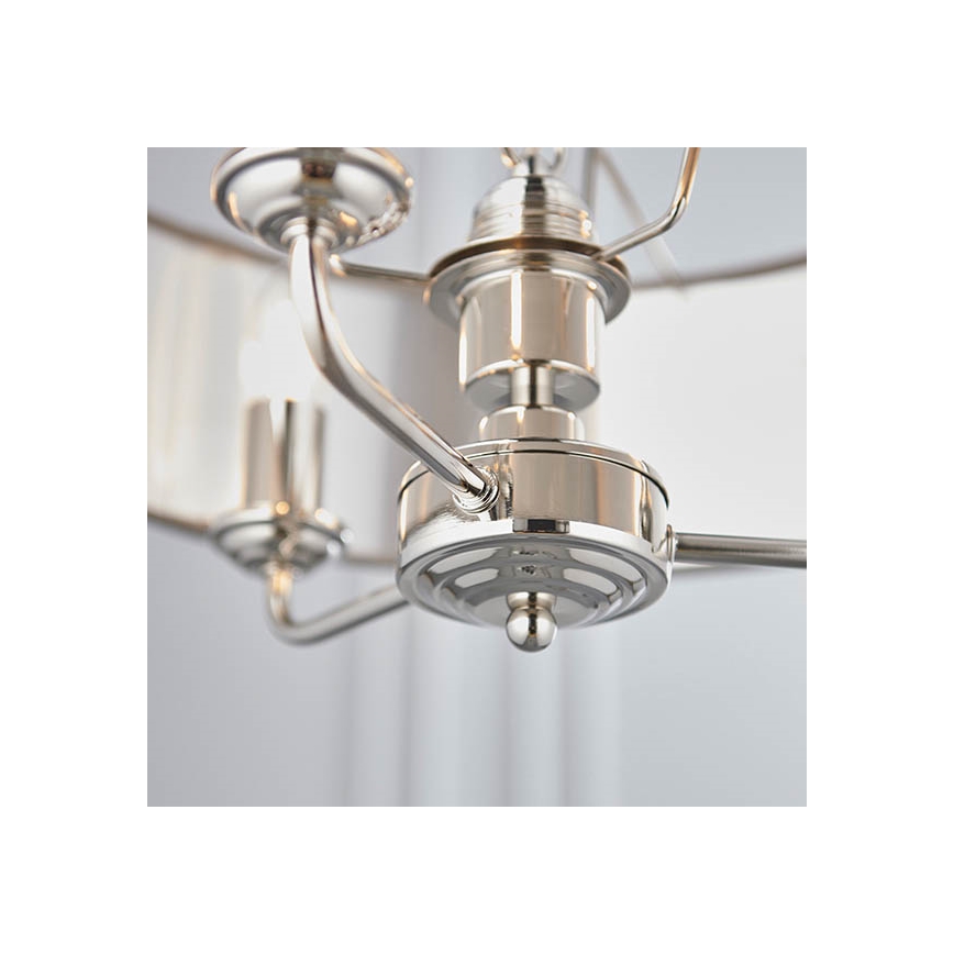 Endon 94377 - Suspension chaîne HIGHCLERE 3xE14/40W/230V gris/chrome brillant