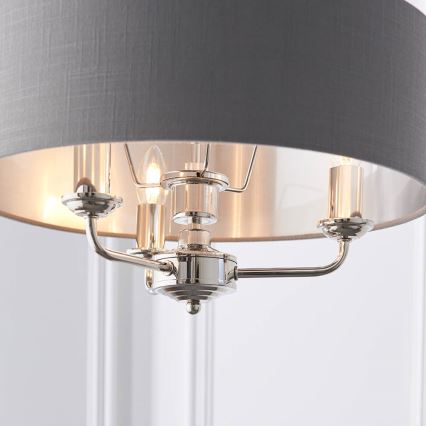 Endon 94377 - Suspension chaîne HIGHCLERE 3xE14/40W/230V gris/chrome brillant