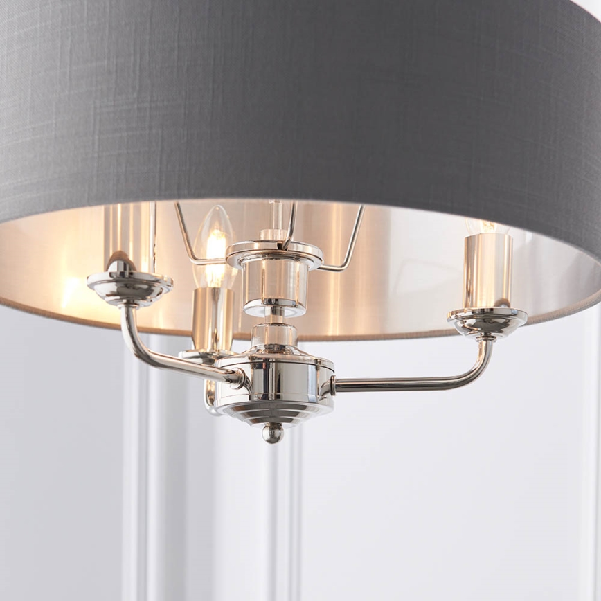 Endon 94377 - Suspension chaîne HIGHCLERE 3xE14/40W/230V gris/chrome brillant