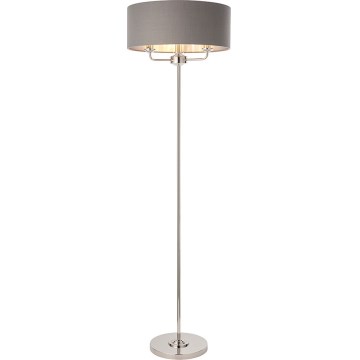 Endon 94378 - Lampadaire HIGHCLERE 1xE14/40W/230V gris/chrome brillant