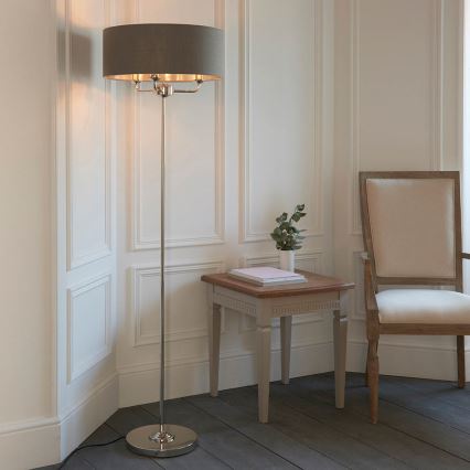 Endon 94378 - Lampadaire HIGHCLERE 1xE14/40W/230V gris/chrome brillant