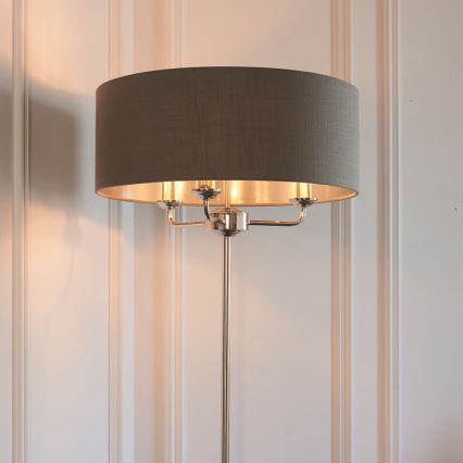 Endon 94378 - Lampadaire HIGHCLERE 1xE14/40W/230V gris/chrome brillant