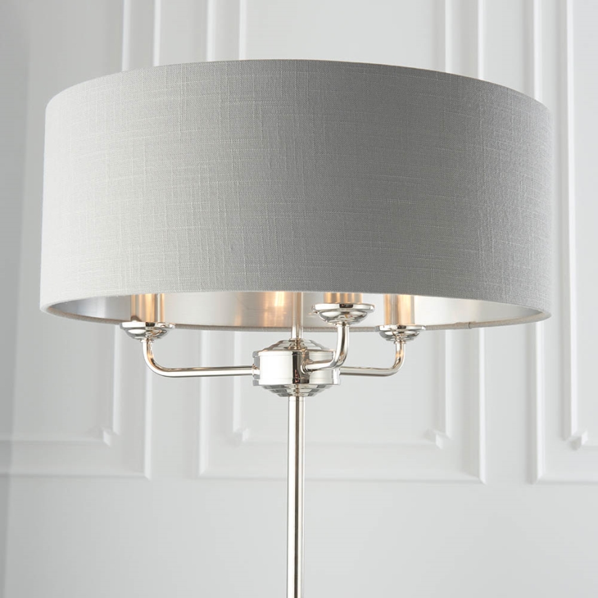 Endon 94378 - Lampadaire HIGHCLERE 1xE14/40W/230V gris/chrome brillant