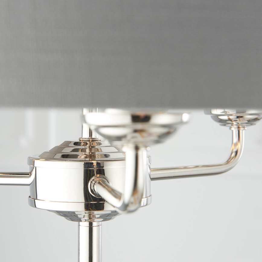 Endon 94378 - Lampadaire HIGHCLERE 1xE14/40W/230V gris/chrome brillant