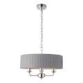 Endon 94394 - Suspension chaîne HIGHCLERE 3xE14/40W/230V gris foncé/chrome brillant d. 45 cm