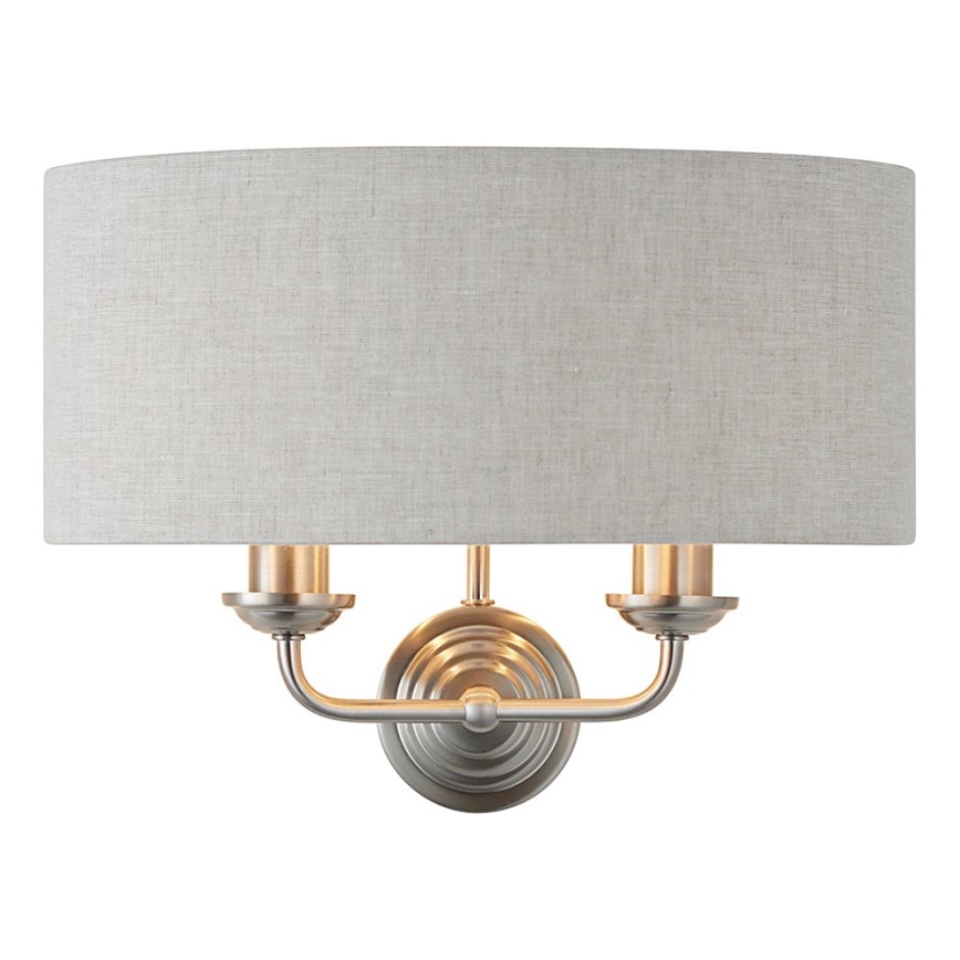 Endon 94403 - Applique murale HIGHCLERE 2xE14/40W/230V gris/chrome mat