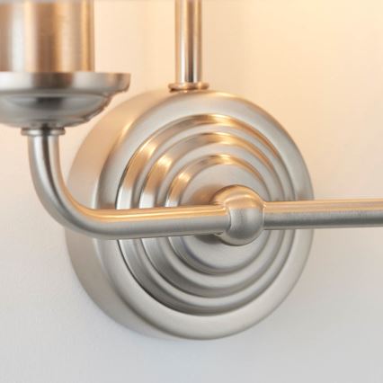 Endon 94403 - Applique murale HIGHCLERE 2xE14/40W/230V gris/chrome mat