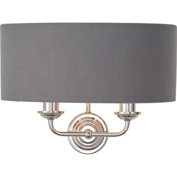 Endon 94406 - Applique murale HIGHCLERE 2xE14/40W/230V gris foncé/chrome brillant