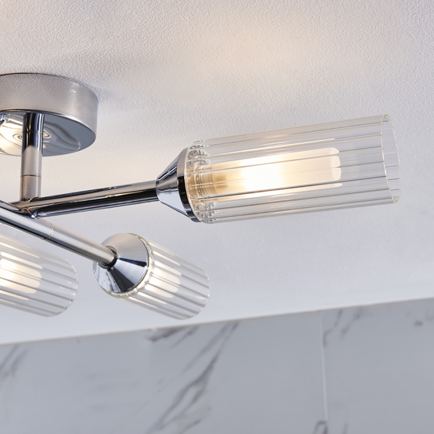 Endon 95045 - Plafonnier de salle de bain NATORI 6xG9/3W/230V IP44 chrome brillant
