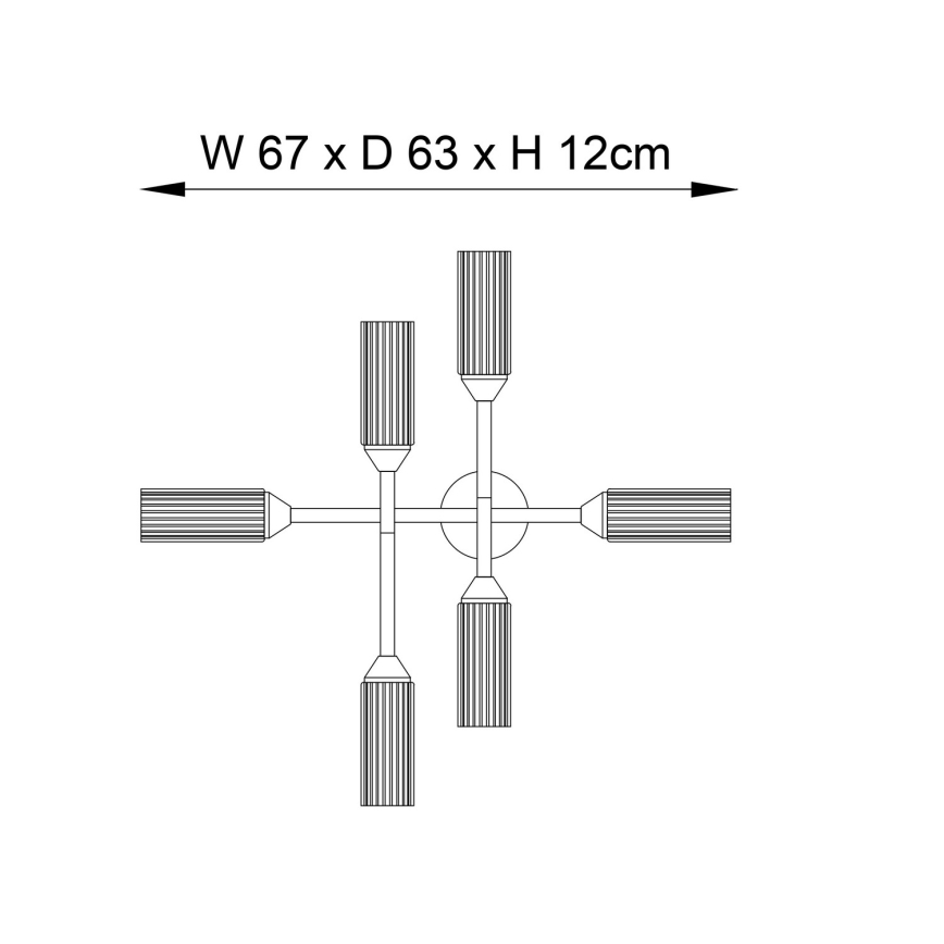 Endon 95045 - Plafonnier de salle de bain NATORI 6xG9/3W/230V IP44 chrome brillant