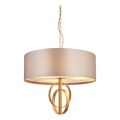 Endon 95212 - Suspension à chaîne 3xE27/10W/230V Ø 60 cm gris/laiton
