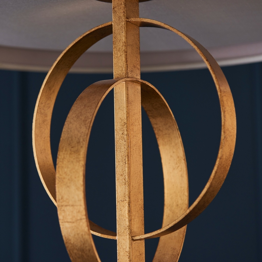 Endon 95212 - Suspension à chaîne 3xE27/10W/230V Ø 60 cm gris/laiton