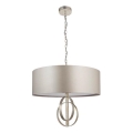 Endon 95215 - Lustre suspendu à chaîne, 5 x E27, 10 W, 230 V, Ø 70 cm, gris