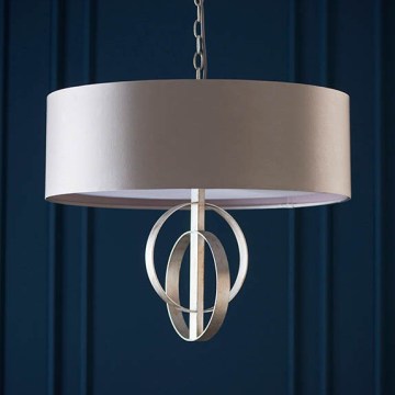Endon 95215 - Lustre suspendu à chaîne, 5 x E27, 10 W, 230 V, Ø 70 cm, gris