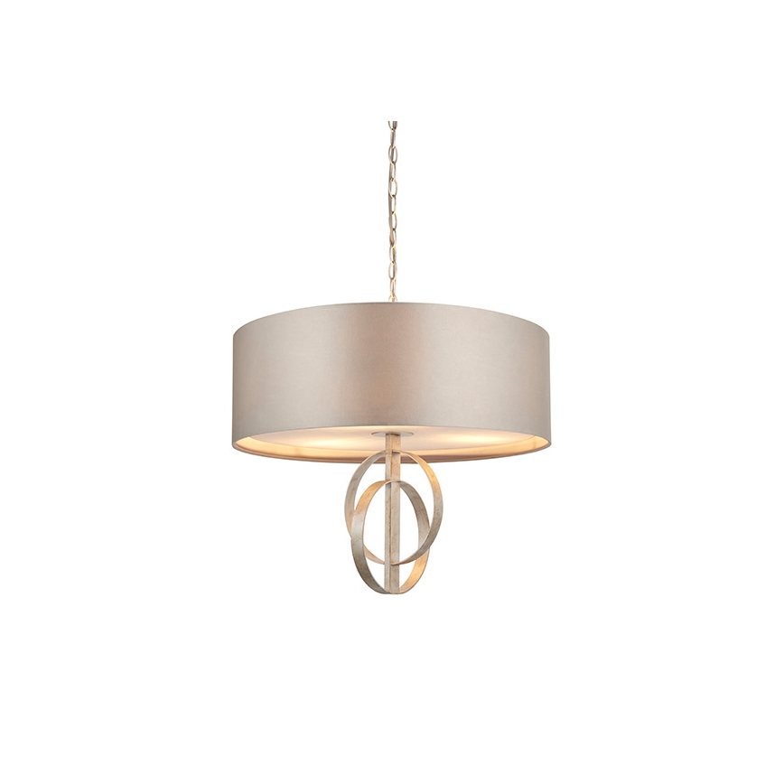 Endon 95216 - Suspension sur chaîne 3xE27/10W/230V Ø 60 cm gris