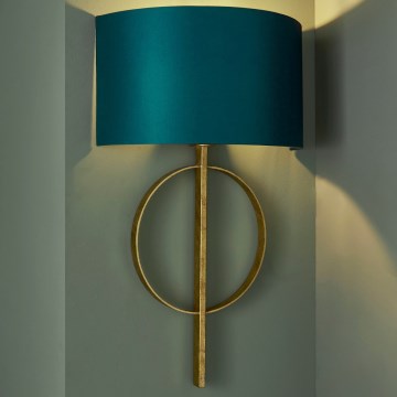 Endon 95218 - Applique murale 1xE27/10W/230V bleu/laiton