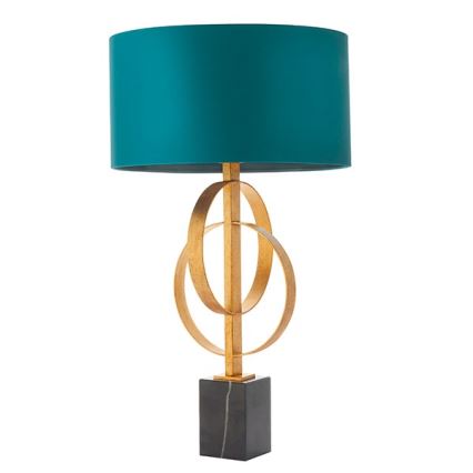 Endon 95221 - Lampe de table 1xE27/10W/230V bleu/laiton/noir