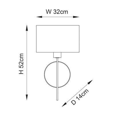 Endon 95222 - Applique murale 1xE27/10W/230V bleu/gris