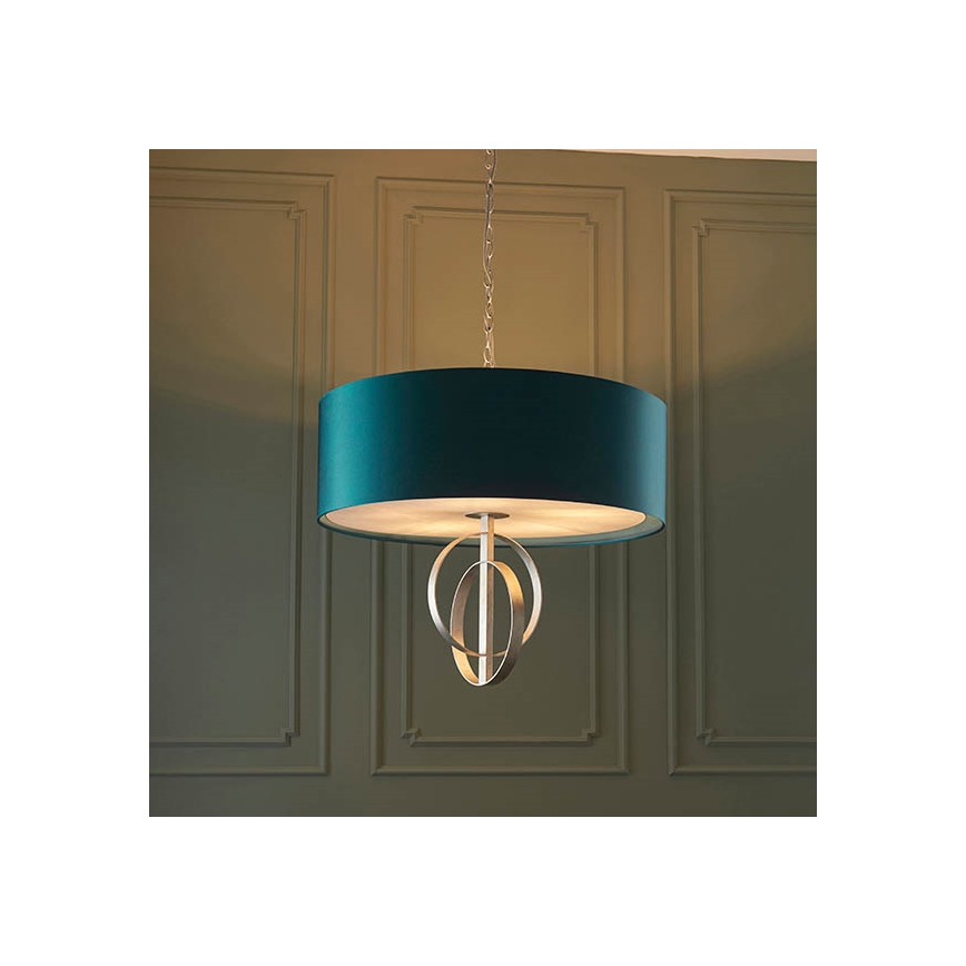 Endon 95223 - Lustre suspendu sur chaîne 5xE27/10W/230V Ø 70 cm bleu/gris