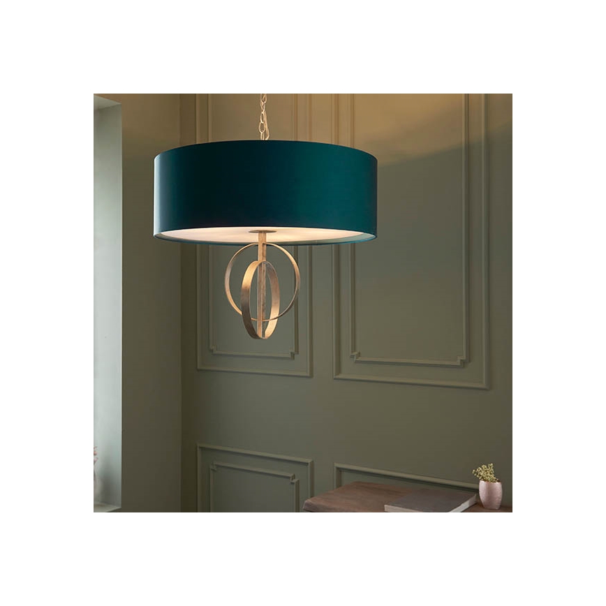 Endon 95223 - Lustre suspendu sur chaîne 5xE27/10W/230V Ø 70 cm bleu/gris