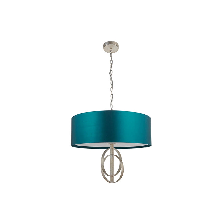 Endon 95223 - Lustre suspendu sur chaîne 5xE27/10W/230V Ø 70 cm bleu/gris