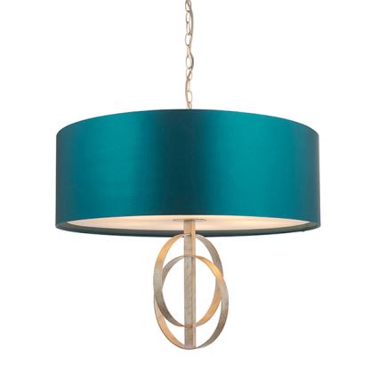 Endon 95223 - Lustre suspendu sur chaîne 5xE27/10W/230V Ø 70 cm bleu/gris