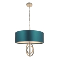 Endon 95224 - Suspension sur chaîne 3xE27/10W/230V Ø 60 cm bleu/gris
