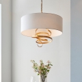Endon 95268 - Lustre suspendu sur chaîne 3xE14/6W/230V Ø 60 cm blanc/laiton