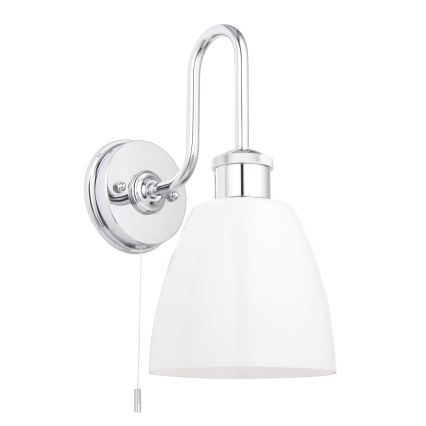 Endon 95506 - Applique murale pour salle de bains PIPER 1xE27/10W/230V IP44 chrome brillant/blanc