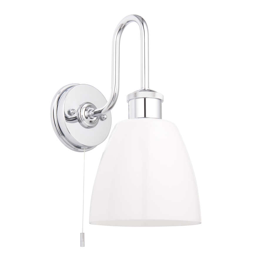 Endon 95506 - Applique murale pour salle de bains PIPER 1xE27/10W/230V IP44 chrome brillant/blanc