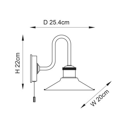 Endon 95508 - Applique murale pour salle de bains MARIS 1xE27/6W/230V IP44 chrome brillant